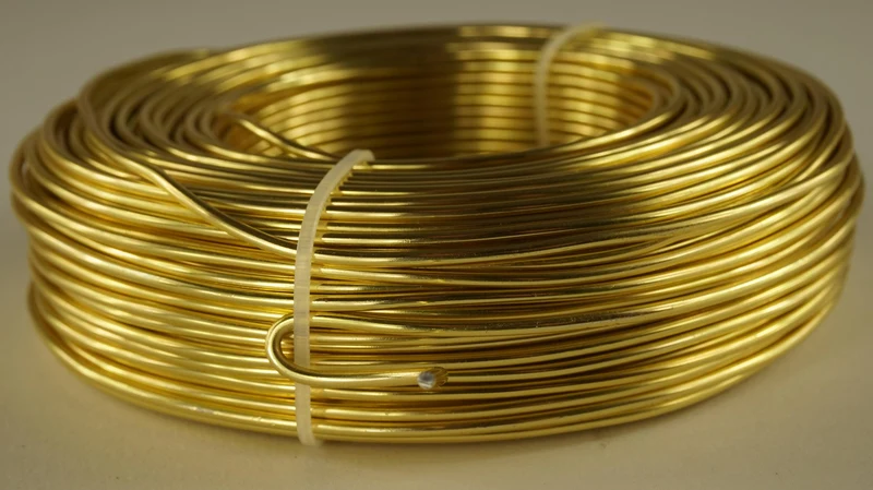 Aluminiumdraht Gold 2mm 60mtr 500gr