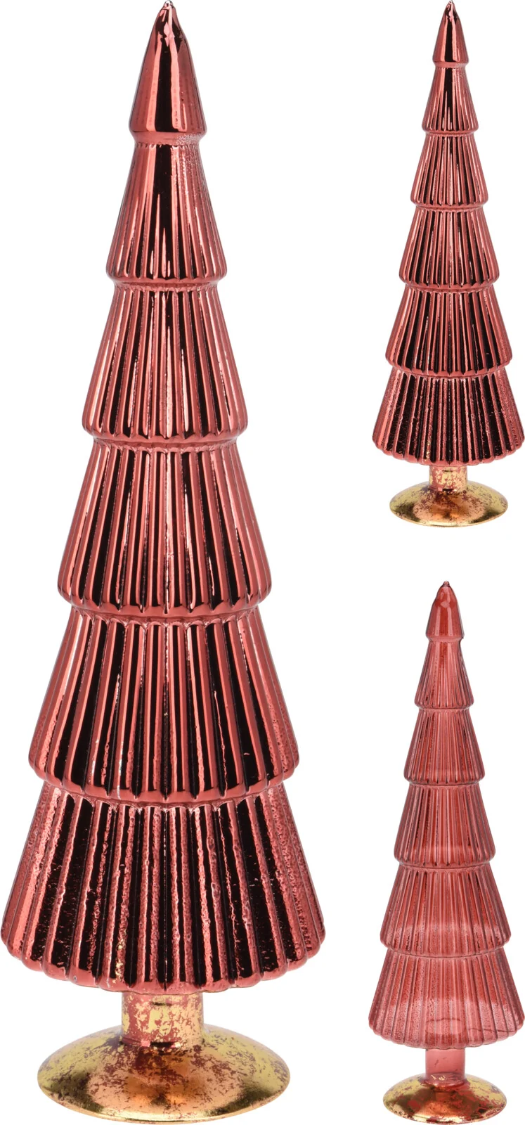 GLASBAUM D10 H35CM ROT 2 ASSORTIERT
