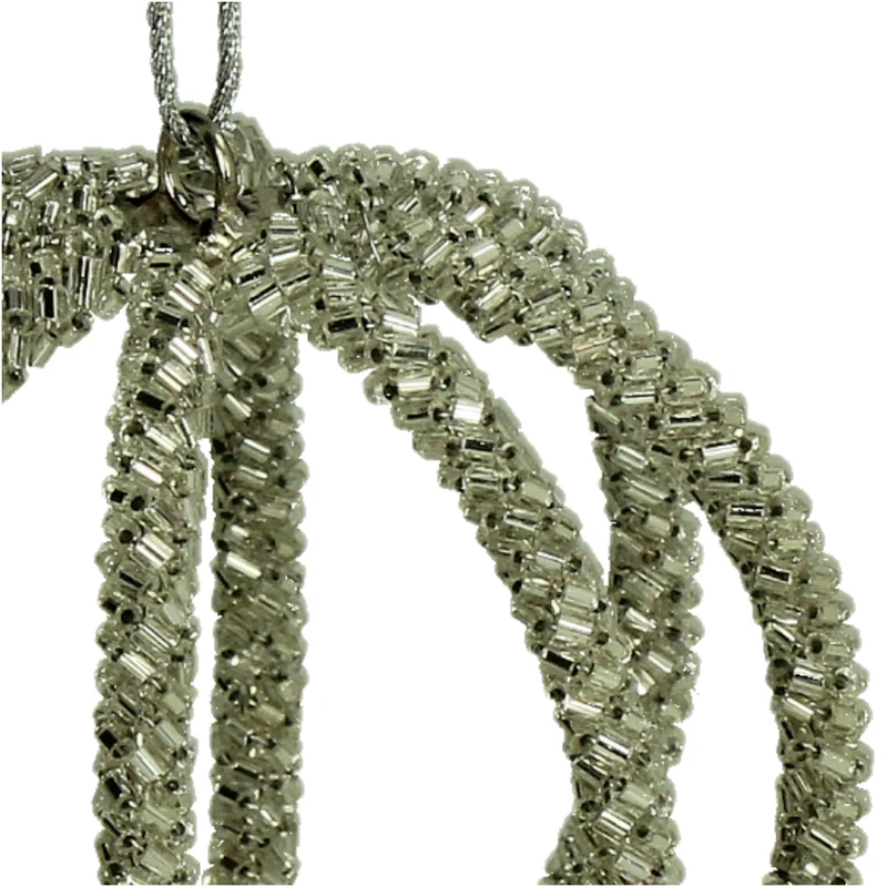 Spiralornament aus Metall, silberfarben, 8 cm