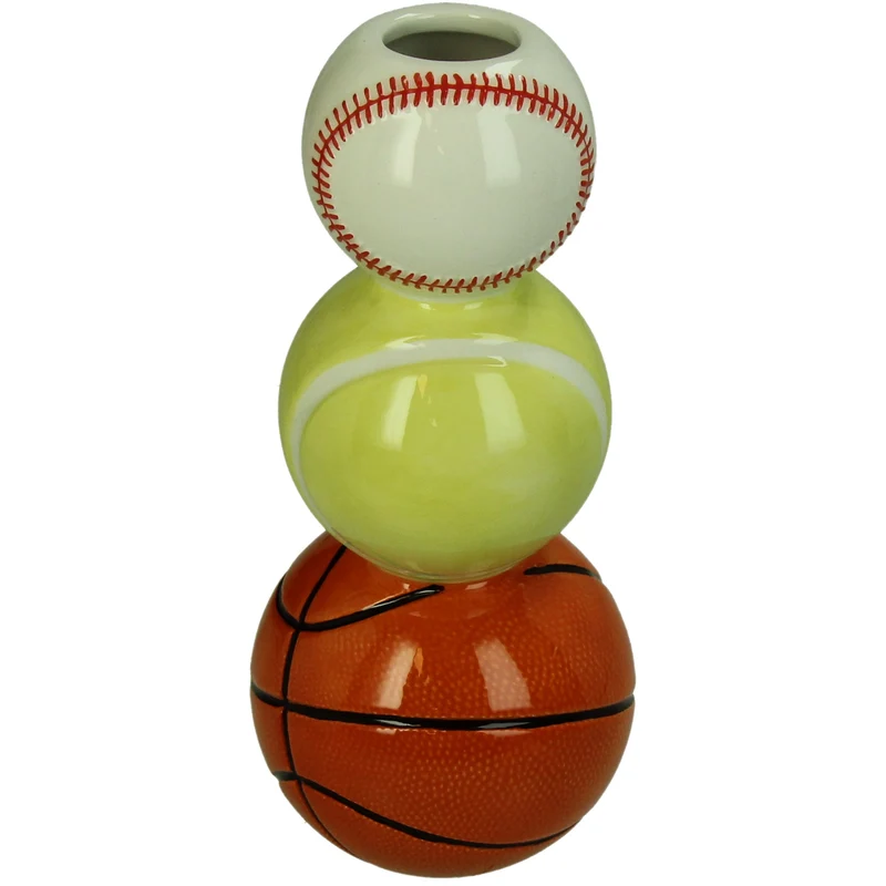 Vase Sportbälle Dolomit Multi 9,5x9,5x20,8cm