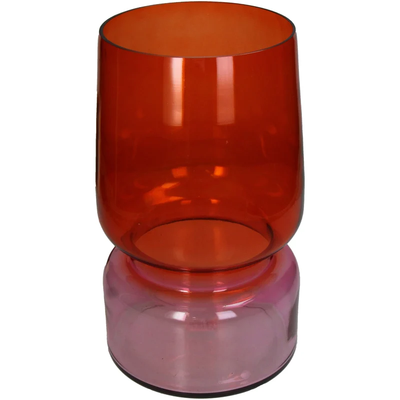 Vase, zweifarbig, Glas, mehrfarbig, 19 x 19 x 30 cm