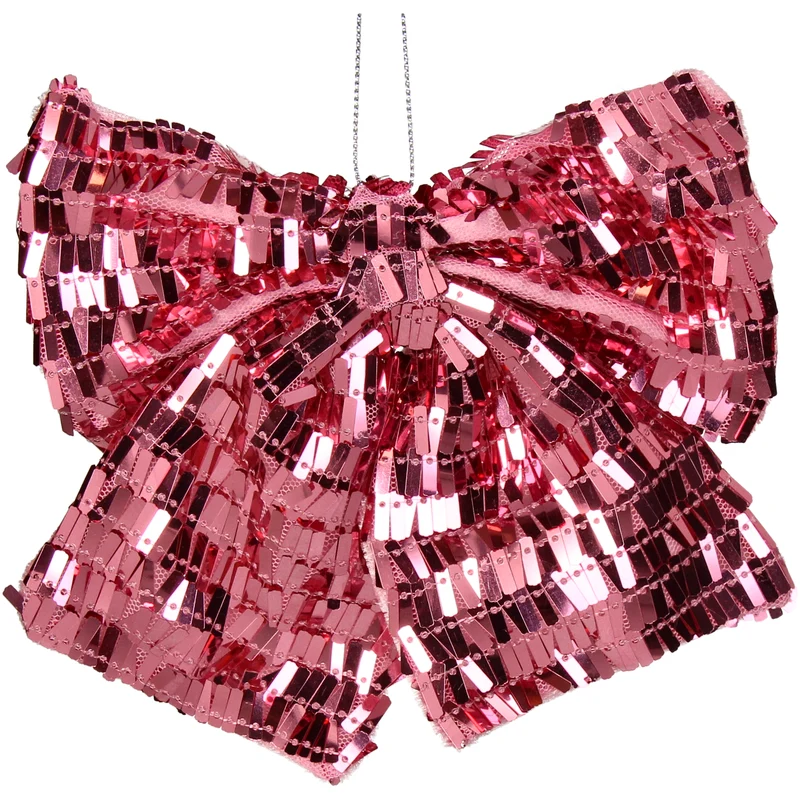 Party-Schleife aus Stoff, rosa, 17,8 cm