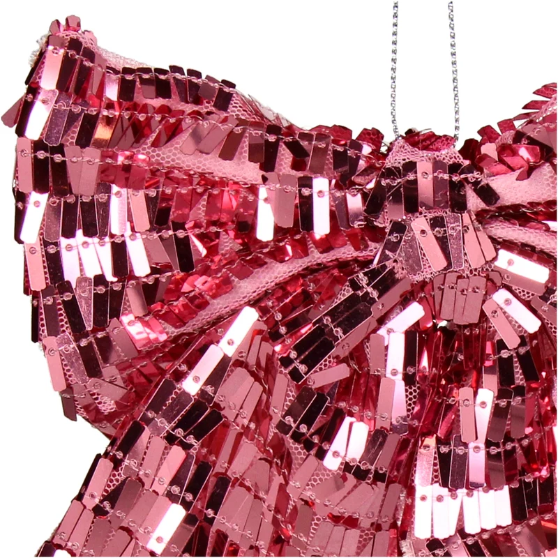 Party-Schleife aus Stoff, rosa, 17,8 cm