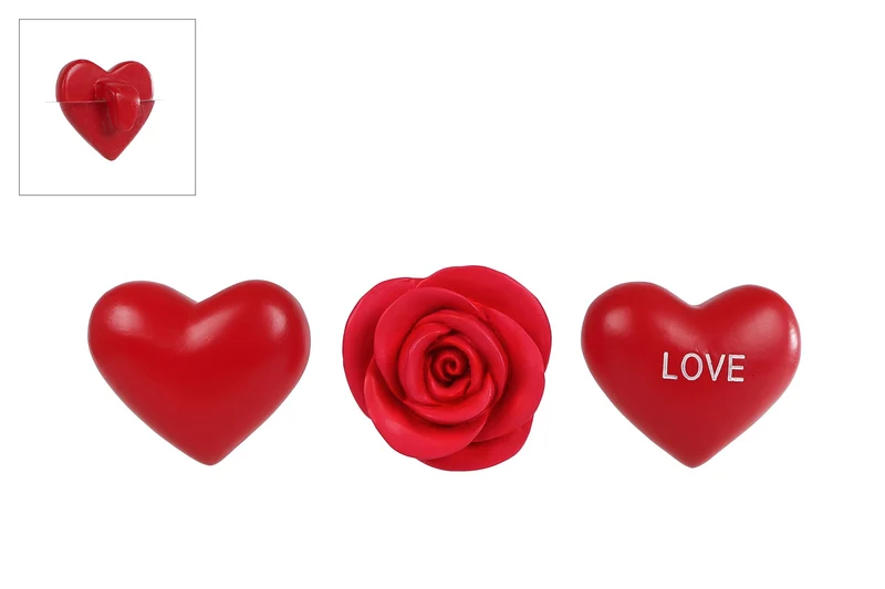 Blumentopfhänger „Love“, rot, A3-Polystone, 5,5 x 5,5 x 2,5 cm