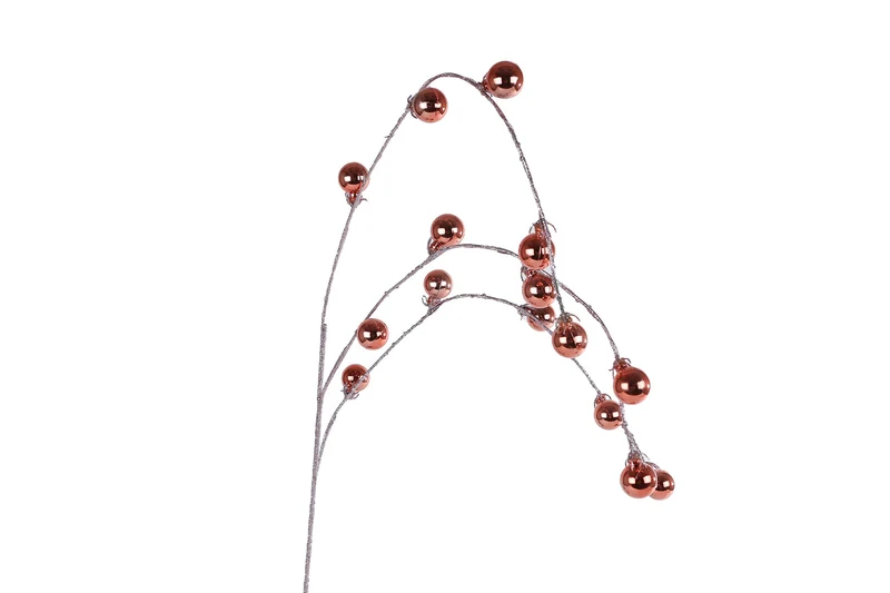 Künstlicher Zweig „Bälle“, rosa, PE, 95 cm