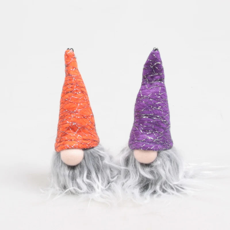 Halloween-Gnome mit LED, 6 x 6 x 14 cm, 2er-Set