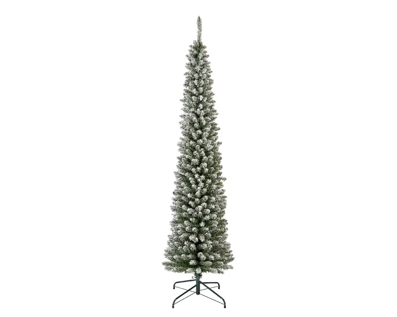 Bleistiftkiefer, schneebedeckt, grün/weiß, D70 H240 cm