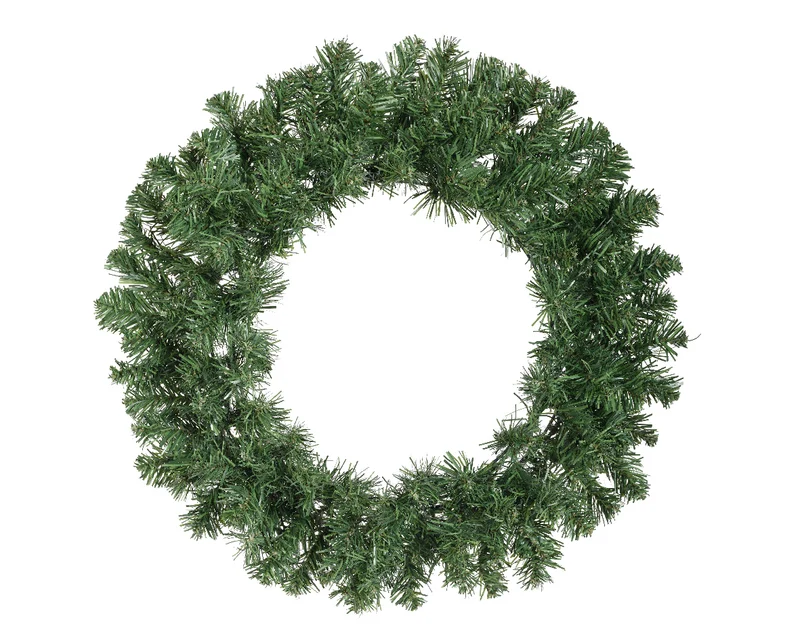 Imperial Kranz für Innen und Außen, Durchmesser 50 cm, Höhe 13 cm, grün.