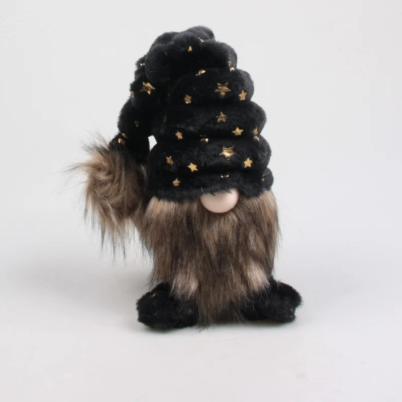 Weihnachtswichtel-Schlafmütze 19x18x50 cm Schwarz