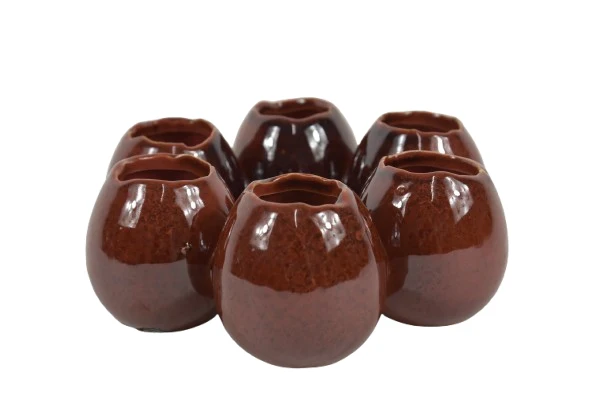 Ringvasen Dinan Keramik D20 H7cm Warmrot