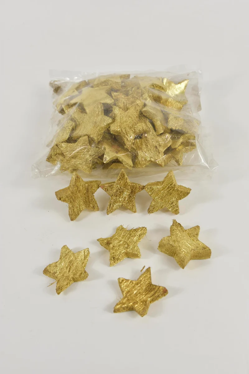 Kokossterne gold 5cm 50 Stück