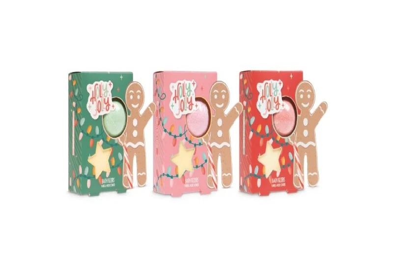Weihnachtsgeschenkset Badebomben Stern 20g/Kugel 60g 3 Stück