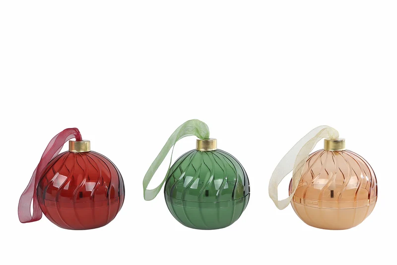 Stimmungsbeleuchtung LED-Kugel gold/grün/rot a3 Kunststoff D10cm