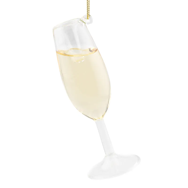 Weihnachtskugel Champagner 4,4x4,4x12cm