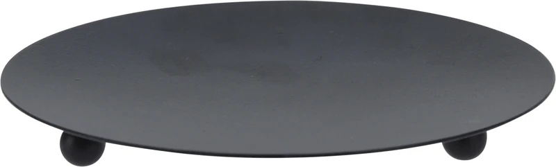 Kerzenplateau D12 H1cm Stahl Schwarz