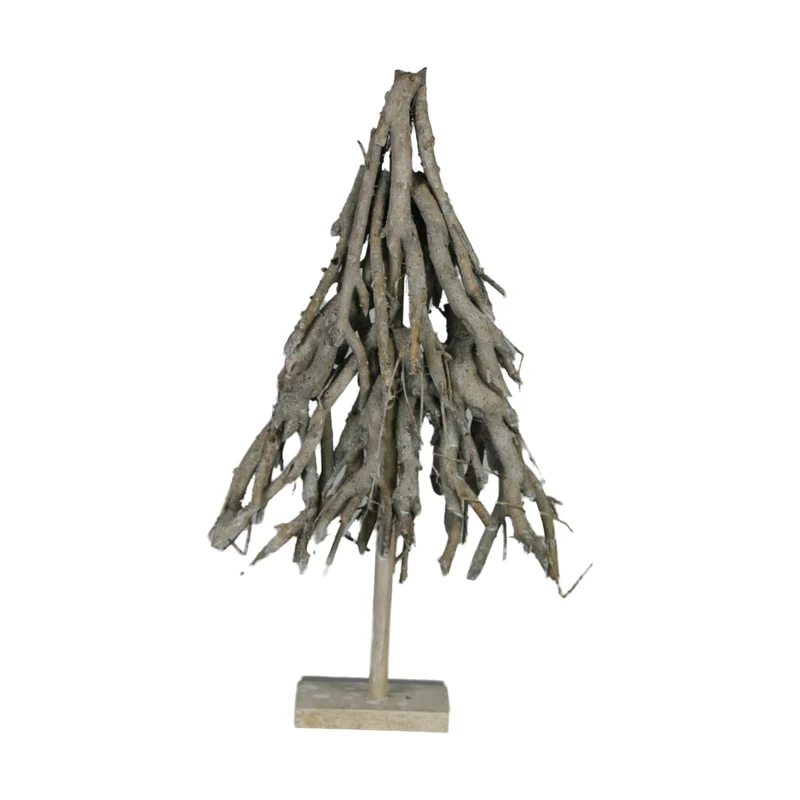 Naturbaum aus Weide, 34 x 10 x 56 cm, weiß gekalkt