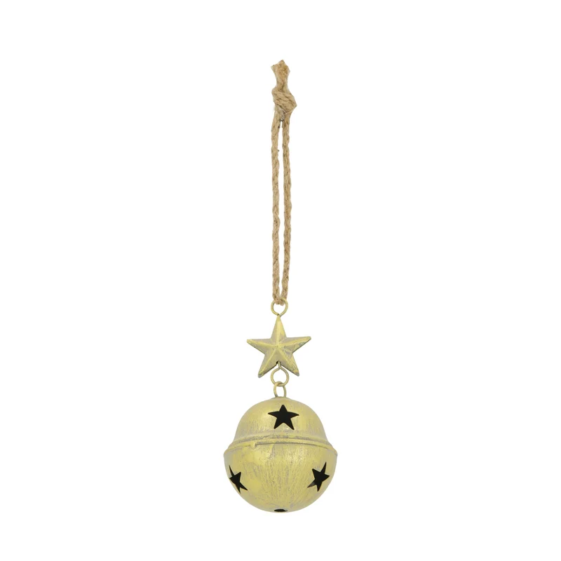 Glockenmetall mit Anhänger, 8 x 8 x 16 cm, Gold