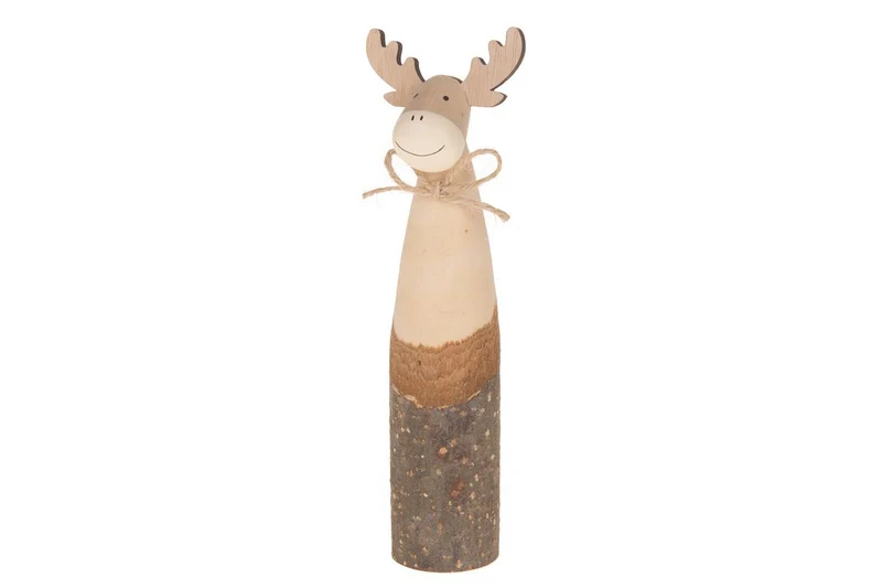 Holzhirsch 6x4.5x19.3cm Natur