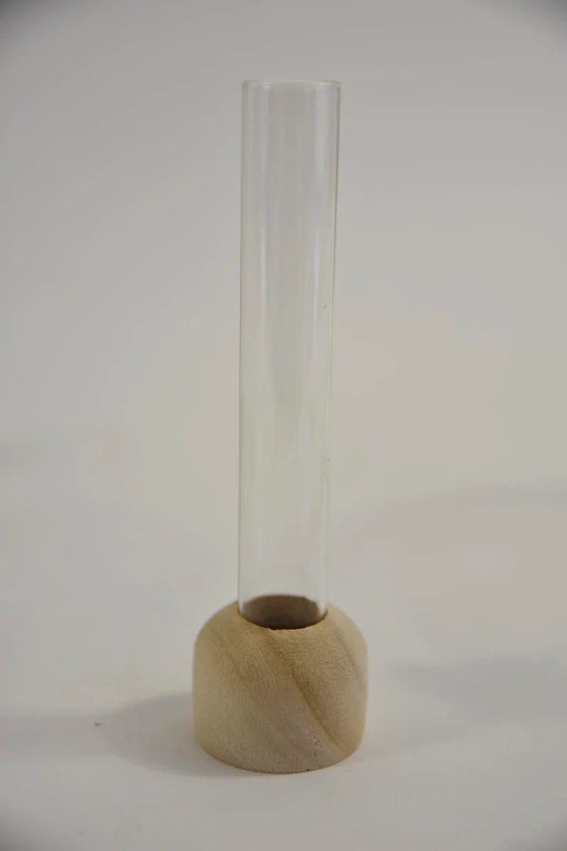 Recycled bottle with decoration ass. Natural 8x8x28.5cm/9x4.