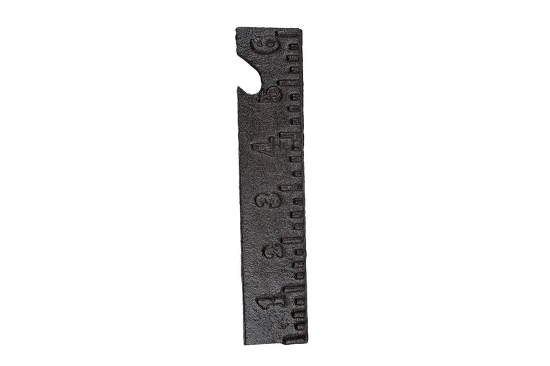 Bieröffner „Lineal“, antikschwarzes Gusseisen, 15,5 x 3,2 x 0,02 cm