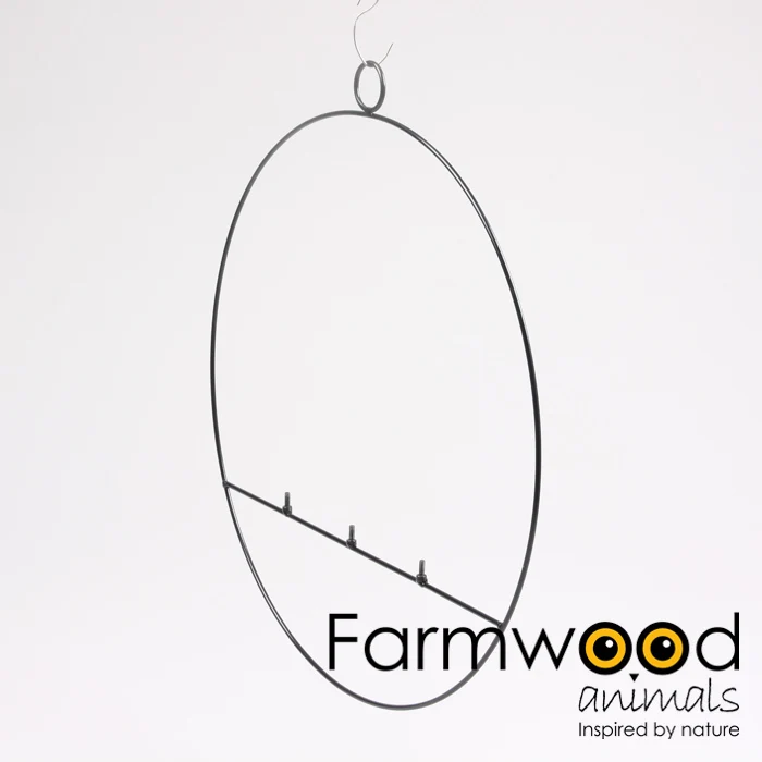 RING 3MM HÄNGEND 40 CM SCHWARZ 3X SCHRAUBE