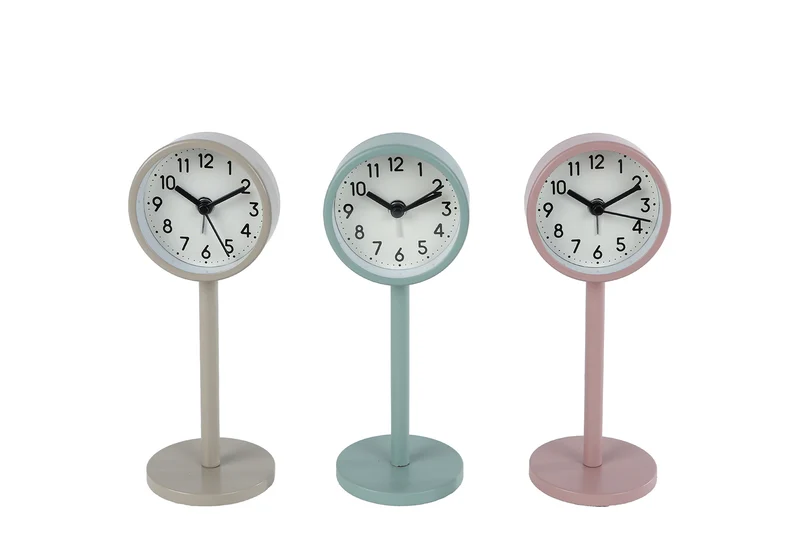 Uhr "Rikki" S rosa/grün/beige 3er-Set Metall 1xLR44 Batterie 5x5x14cm