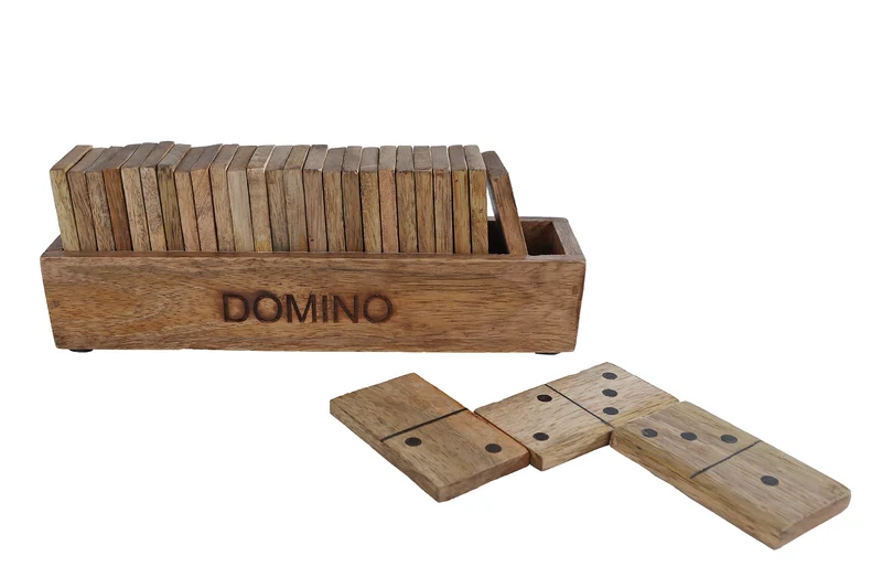 Spiel "Domino" Natur-Mango 20,5x5x7cm
