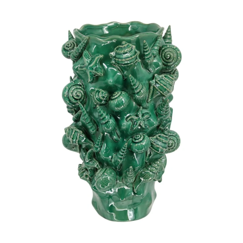 Keramikvase 24x24x40,5cm Türkis