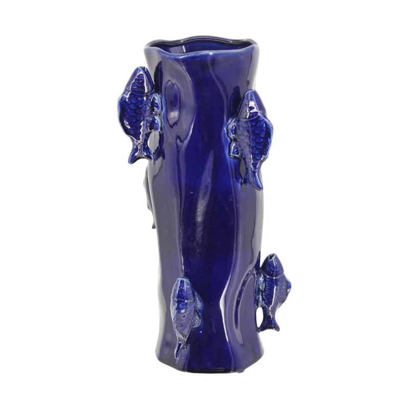 Keramikvase 21x21x39,5cm Blau