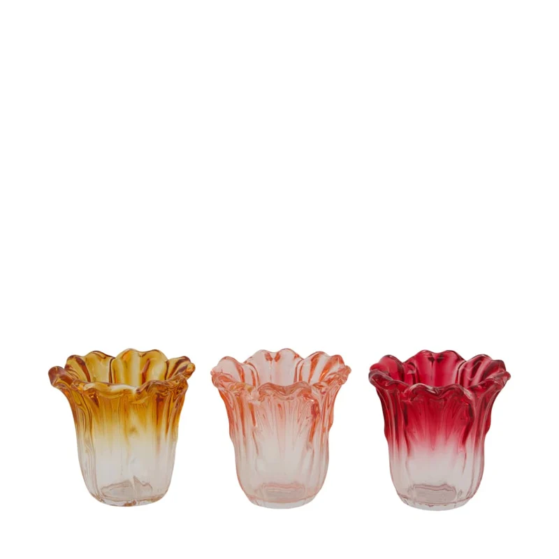 Kerzenhalter Glas 11x11x11cm Gemischt