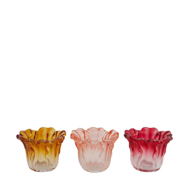 Kerzenhalter Glas 10,5x10,5x7,5cm Gemischt