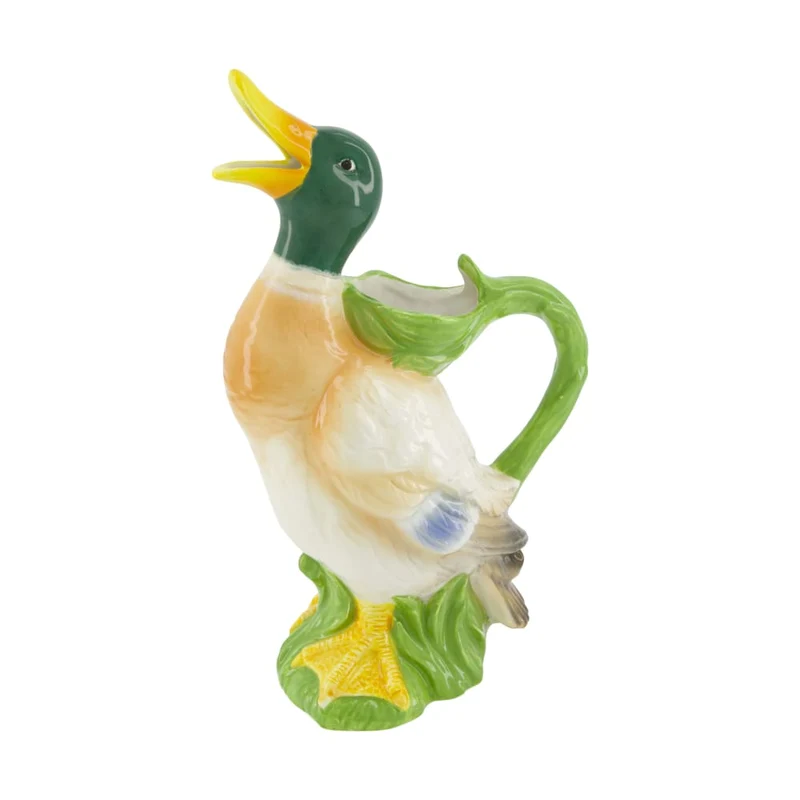 Karaffe Ente Keramik 17,7x11,4x29cm Mehrfarbig