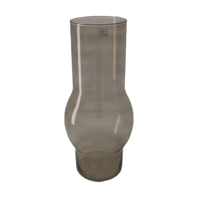 Vase aus Glas Ø19x43cm Taupe