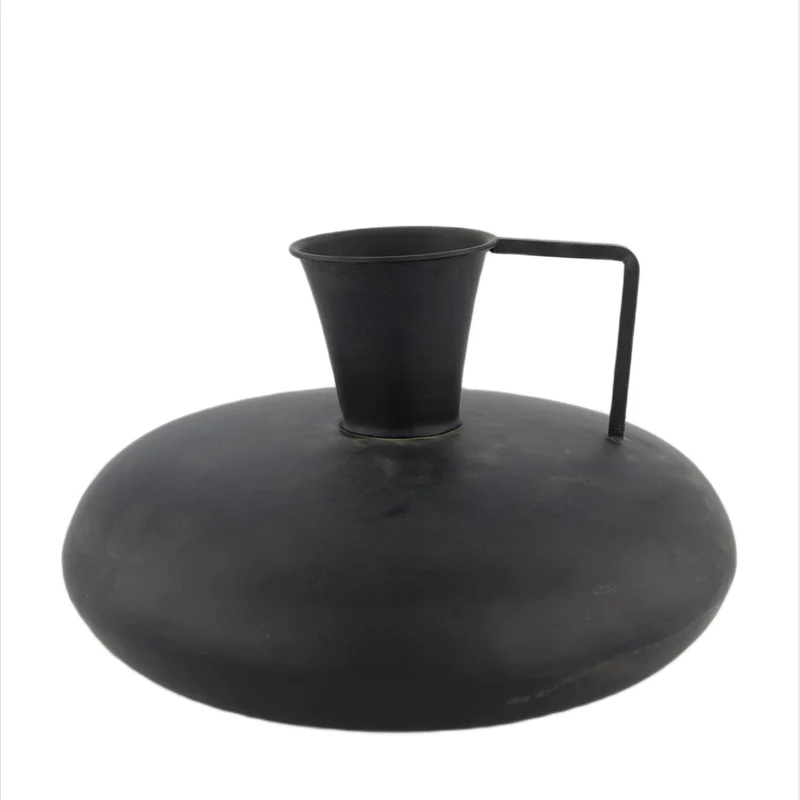 Flaschenhalter aus Eisen Ø29,5x19,5cm Mattschwarz