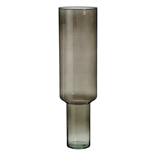 Fallon Vase aus recyceltem Glas, grau - H70 x D19 cm