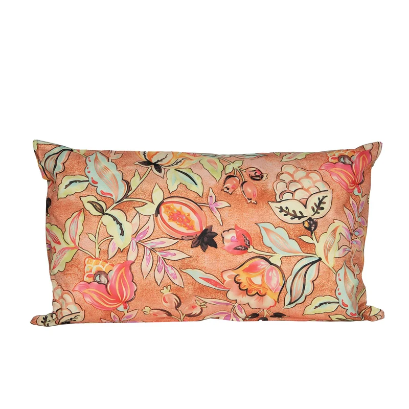 Gartenkissen Blumen Terrakotta 30x50cm