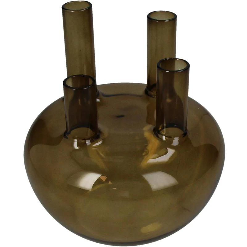 Vase Glas Braun 15x15x17cm