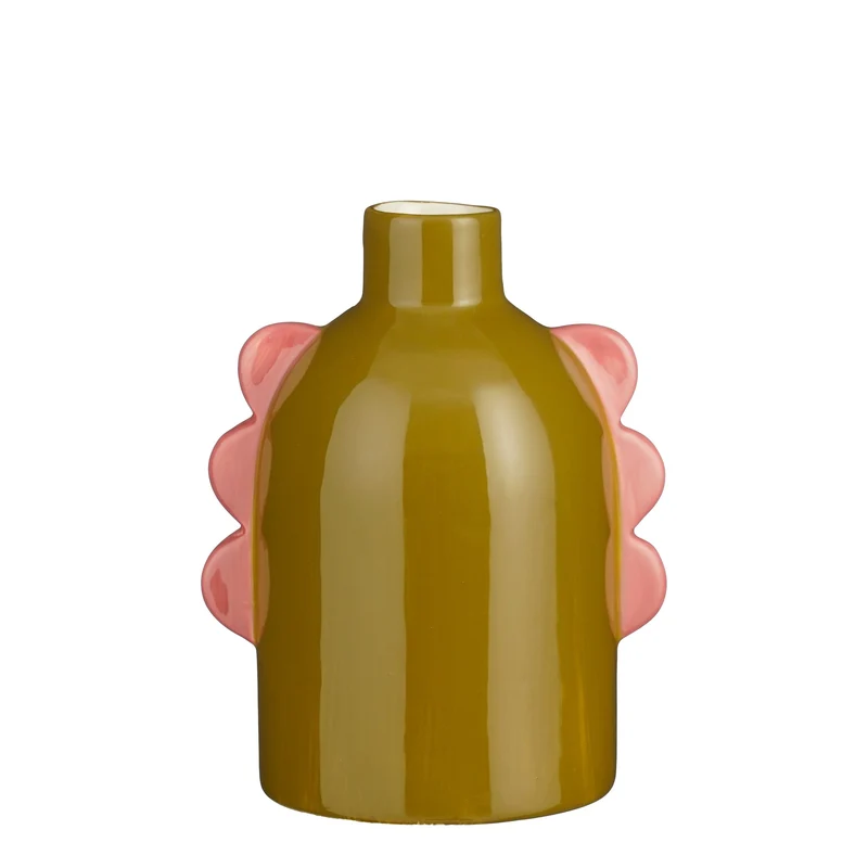 Maya Vase ocker - L13 x B10,5 x H17 cm
