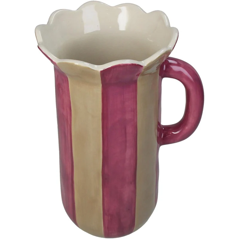 Vase Streifen Steinzeug Mehrfarbig 16x13.8x25.5cm