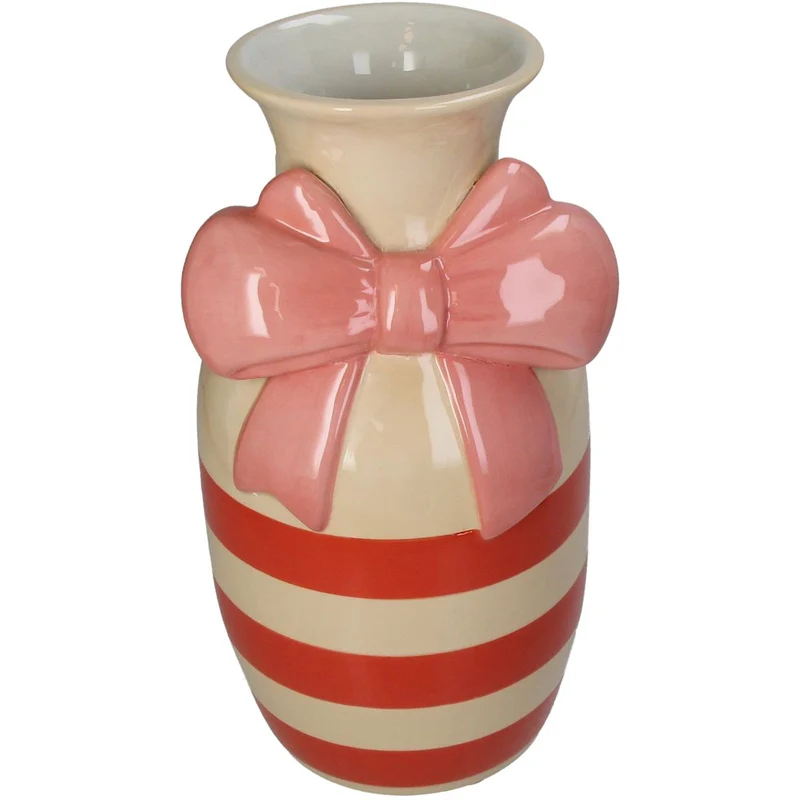 Vase Bow Steingut Mehrfarbig 17,3x16,7x32cm