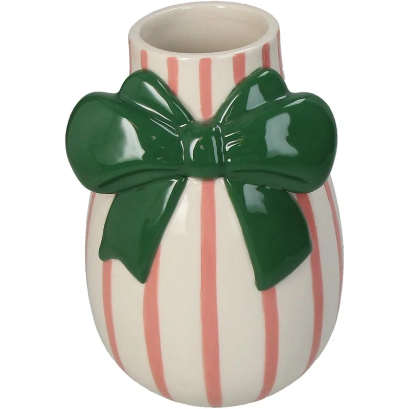 Vase Bow Steingut Mehrfarbig 12,1x12,5x17,7cm