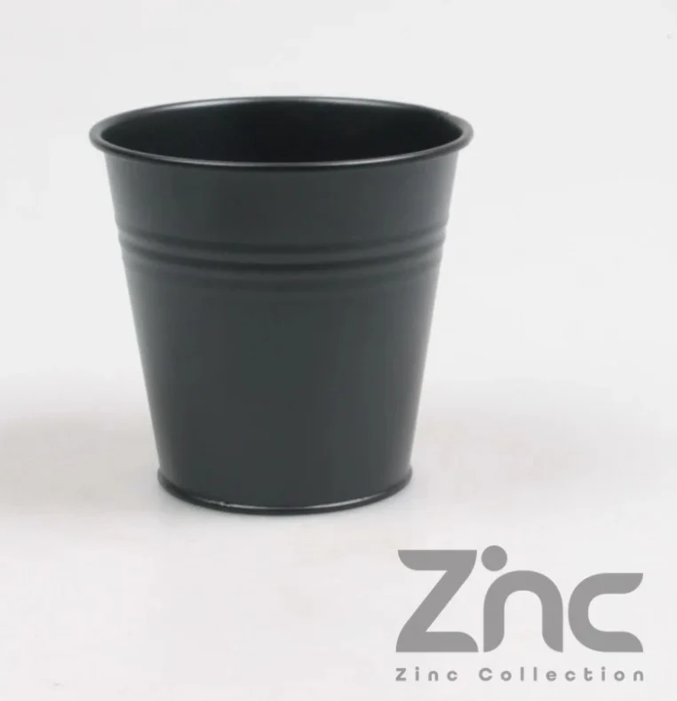 Zinktopf 0,5 l XXS D11 H10 B7,5 cm Schwarz