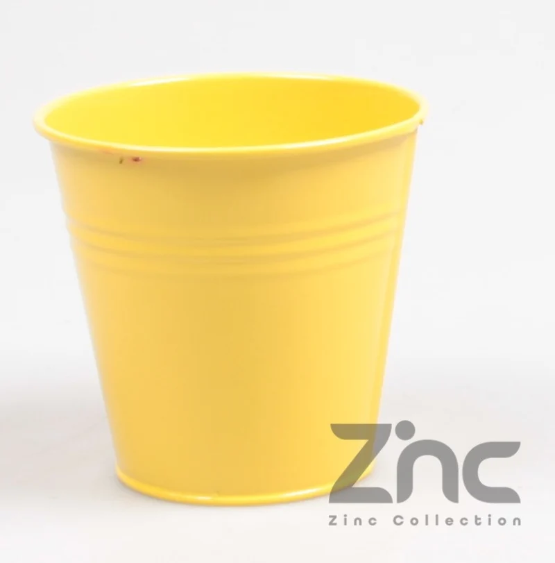 Zinktopf 0,5 l XXS D11 H10 B7,5 cm Gelb