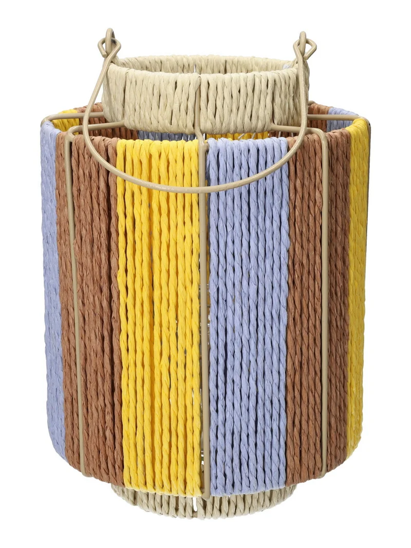 Laterne Lunara d18xh24,5cm ocker/lila