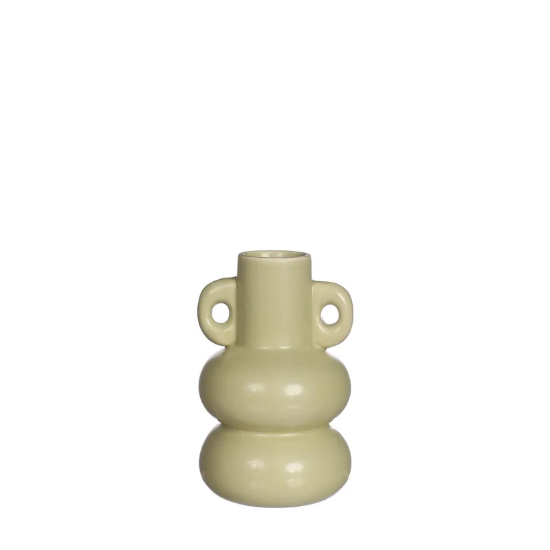 Chubby Vase - Kerzenhalter Ø7,6xH12cm jadegrün