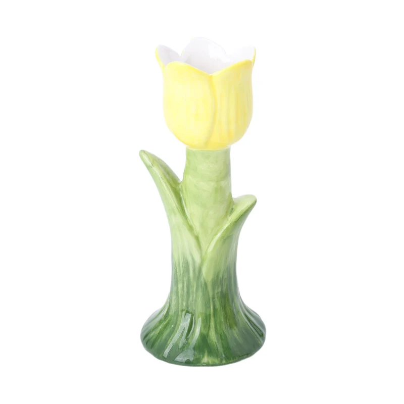 Vase Zona Sur D7 H17cm Grün/Gelb