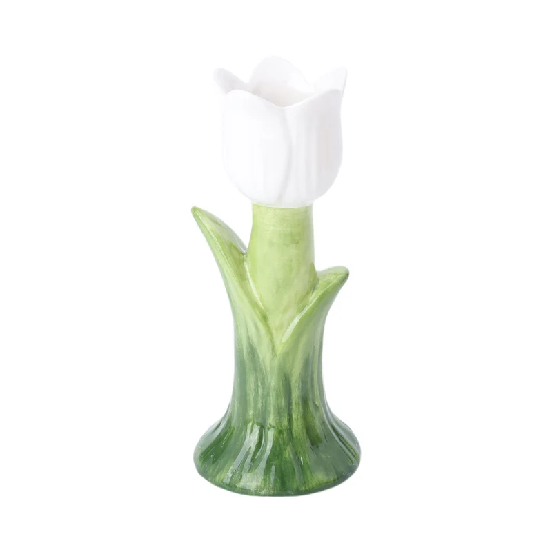 Vase Zona Sur D7 H17cm Grün/Weiß