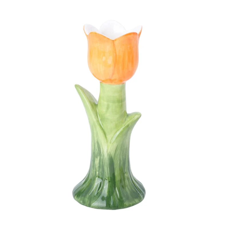 Vase Zona Sur D7 H17cm Grün/Orange