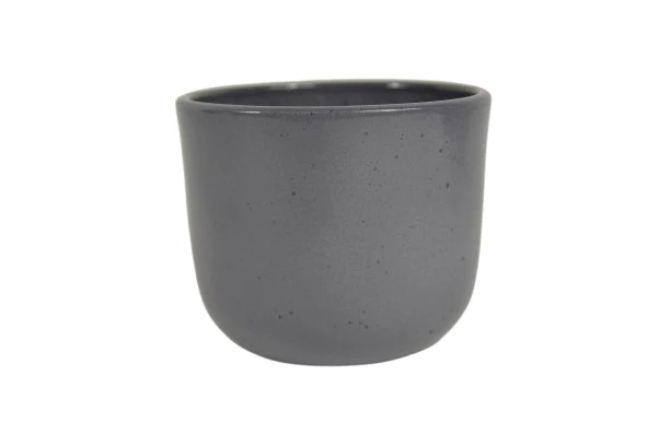 Blumentopf Boule Granit grau glänzend 12cm