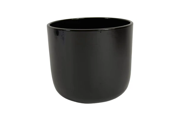Topf Boule schwarz glänzend 22cm